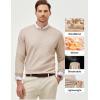 imageJMIERR Mens Wool Blend Classic Crew Neck Casual Fall SweatersBeige
