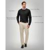 imageJMIERR Mens Wool Blend Classic Crew Neck Casual Fall SweatersBlack