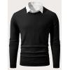 imageJMIERR Mens Wool Blend Classic Crew Neck Casual Fall SweatersBlack