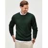 imageJMIERR Mens Wool Blend Classic Crew Neck Casual Fall SweatersClover Green