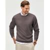 imageJMIERR Mens Wool Blend Classic Crew Neck Casual Fall SweatersDark Brown