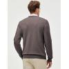 imageJMIERR Mens Wool Blend Classic Crew Neck Casual Fall SweatersDark Brown