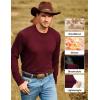 imageJMIERR Mens Wool Blend Classic Crew Neck Casual Fall SweatersDark Red