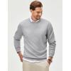 imageJMIERR Mens Wool Blend Classic Crew Neck Casual Fall SweatersLight Grey