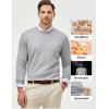 imageJMIERR Mens Wool Blend Classic Crew Neck Casual Fall SweatersLight Grey