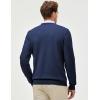 imageJMIERR Mens Wool Blend Classic Crew Neck Casual Fall SweatersNavy Blue
