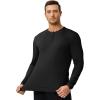 imageJMIERR Mens 2025 Fall Fashion Casual Henley Shirt Long Sleeve Slim Fitted Shirts Curved Hem for Athletic Gym Workout0 Black