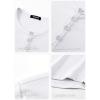 imageJMIERR Mens 2025 Fall Fashion Casual Henley Shirt Long Sleeve Slim Fitted Shirts Curved Hem for Athletic Gym Workout0 White