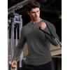 imageJMIERR Mens 2025 Fall Fashion Casual Henley Shirt Long Sleeve Slim Fitted Shirts Curved Hem for Athletic Gym WorkoutB Grey