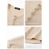imageJMIERR Mens 2025 Fall Fashion Casual Henley Shirt Long Sleeve Slim Fitted Shirts Curved Hem for Athletic Gym WorkoutC Beige
