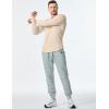 imageJMIERR Mens 2025 Fall Fashion Casual Henley Shirt Long Sleeve Slim Fitted Shirts Curved Hem for Athletic Gym WorkoutC Beige