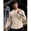 imageJMIERR Mens 2025 Fall Fashion Casual Henley Shirt Long Sleeve Slim Fitted Shirts Curved Hem for Athletic Gym WorkoutC Beige