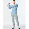 imageJMIERR Mens 2025 Fall Fashion Casual Henley Shirt Long Sleeve Slim Fitted Shirts Curved Hem for Athletic Gym WorkoutD Blue 2