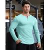 imageJMIERR Mens 2025 Fall Fashion Casual Henley Shirt Long Sleeve Slim Fitted Shirts Curved Hem for Athletic Gym WorkoutD Blue 4