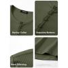 imageJMIERR Mens 2025 Fall Fashion Casual Henley Shirt Long Sleeve Slim Fitted Shirts Curved Hem for Athletic Gym WorkoutD Green