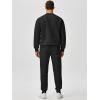 imageJMIERR Mens Quilted 2 Piece Casual Outfits Crewneck Sweatshirt Tracksuit ampamp Joggers Sweatpants Sweatsuit SetBlack