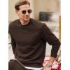 imageJMIERR Mens Quilted 2 Piece Casual Outfits Crewneck Sweatshirt Tracksuit ampamp Joggers Sweatpants Sweatsuit SetCoffee