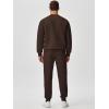 imageJMIERR Mens Quilted 2 Piece Casual Outfits Crewneck Sweatshirt Tracksuit ampamp Joggers Sweatpants Sweatsuit SetCoffee