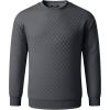 imageJMIERR Mens Quilted 2 Piece Casual Outfits Crewneck Sweatshirt Tracksuit ampamp Joggers Sweatpants Sweatsuit SetDark Grey