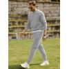 imageJMIERR Mens Quilted 2 Piece Casual Outfits Crewneck Sweatshirt Tracksuit ampamp Joggers Sweatpants Sweatsuit SetGray
