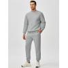 imageJMIERR Mens Quilted 2 Piece Casual Outfits Crewneck Sweatshirt Tracksuit ampamp Joggers Sweatpants Sweatsuit SetGray