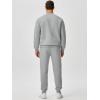 imageJMIERR Mens Quilted 2 Piece Casual Outfits Crewneck Sweatshirt Tracksuit ampamp Joggers Sweatpants Sweatsuit SetGray