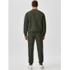 imageJMIERR Mens Quilted 2 Piece Casual Outfits Crewneck Sweatshirt Tracksuit ampamp Joggers Sweatpants Sweatsuit SetMoss Green