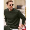 imageJMIERR Mens Quilted 2 Piece Casual Outfits Crewneck Sweatshirt Tracksuit ampamp Joggers Sweatpants Sweatsuit SetMoss Green