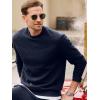 imageJMIERR Mens Quilted 2 Piece Casual Outfits Crewneck Sweatshirt Tracksuit ampamp Joggers Sweatpants Sweatsuit SetNavy Blue