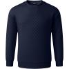 imageJMIERR Mens Quilted 2 Piece Casual Outfits Crewneck Sweatshirt Tracksuit ampamp Joggers Sweatpants Sweatsuit SetNavy Blue