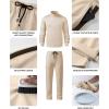imageJMIERR Mens Track Suits 2 Piece Full Zip Sports Outfits Set Sweatshirt and Joggers SweatpantsBeige