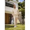 imageJMIERR Mens Track Suits 2 Piece Full Zip Sports Outfits Set Sweatshirt and Joggers SweatpantsBeige