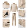 imageJMIERR Mens Track Suits 2 Piece Full Zip Sports Outfits Set Sweatshirt and Joggers SweatpantsBeige