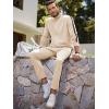 imageJMIERR Mens Track Suits 2 Piece Full Zip Sports Outfits Set Sweatshirt and Joggers SweatpantsBeige