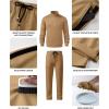 imageJMIERR Mens Track Suits 2 Piece Full Zip Sports Outfits Set Sweatshirt and Joggers SweatpantsCamel