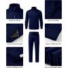 imageJMIERR Mens Track Suits 2 Piece Full Zip Sports Outfits Set Sweatshirt and Joggers SweatpantsNavy Blue