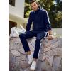 imageJMIERR Mens Track Suits 2 Piece Full Zip Sports Outfits Set Sweatshirt and Joggers SweatpantsNavy Blue