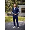 imageJMIERR Mens Track Suits 2 Piece Full Zip Sports Outfits Set Sweatshirt and Joggers SweatpantsNavy Blue