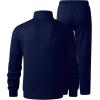 imageJMIERR Mens Track Suits 2 Piece Full Zip Sports Outfits Set Sweatshirt and Joggers SweatpantsNavy Blue