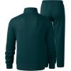 imageJMIERR Mens Track Suits 2 Piece Full Zip Sports Outfits Set Sweatshirt and Joggers SweatpantsSea Green
