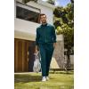 imageJMIERR Mens Track Suits 2 Piece Full Zip Sports Outfits Set Sweatshirt and Joggers SweatpantsSea Green