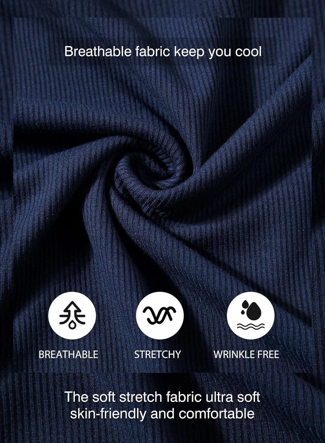 imageJMIERR Mens Muscle Slim T Shirt VNeck Longline Henley Shirt Gym Workout Athletic Tee ShirtsPackwhiteBlue