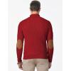 imageJMIERR Mens Cable Knit Pullover Sweater Casual Long Sleeve Stand Collar Button Knitted SweatersLight Red