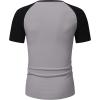 imageJMIERR Mens Muscle Slim T Shirt VNeck Longline Henley Shirt Gym Workout Athletic Tee ShirtsC Grey  Black