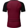 imageJMIERR Mens Muscle Slim T Shirt VNeck Longline Henley Shirt Gym Workout Athletic Tee ShirtsC Red  Black