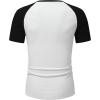 imageJMIERR Mens Muscle Slim T Shirt VNeck Longline Henley Shirt Gym Workout Athletic Tee ShirtsC White  Black
