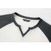 imageJMIERR Mens Muscle Slim T Shirt VNeck Longline Henley Shirt Gym Workout Athletic Tee ShirtsC White  Grey