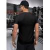 imageJMIERR Mens Muscle Slim T Shirt VNeck Longline Henley Shirt Gym Workout Athletic Tee ShirtsPackblackBlack