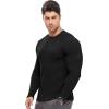 imageJMIERR Mens Fall Crewneck Shirt Long Sleeve AntiWrinkle Casual Muscle T Shirts Workout Slim Fitted0 Black