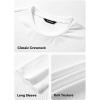 imageJMIERR Mens Fall Crewneck Shirt Long Sleeve AntiWrinkle Casual Muscle T Shirts Workout Slim Fitted0 White
